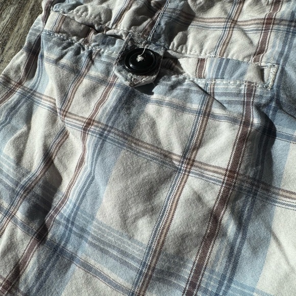 American Eagle Outfitters Longer Length Plaid Men’s Shorts Size 34 100% Cotton - Picture 4 of 7